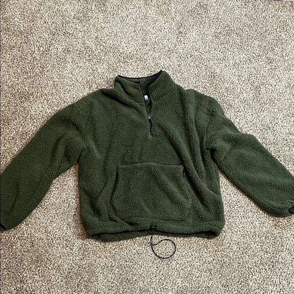 🩵Womens Green Fleece Jacket - Picture 2 of 4